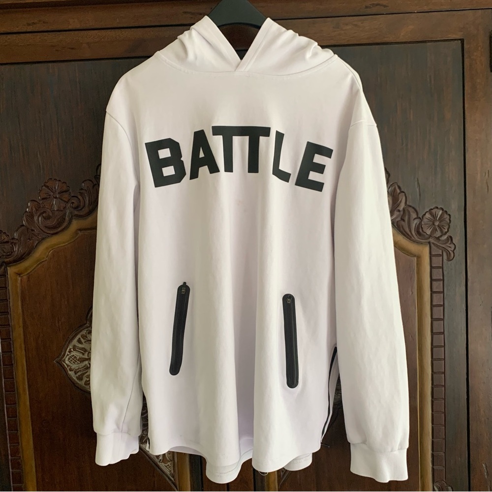 BATTLE Men’s Hoodie Hooded Sweatshirt Size Adult XL